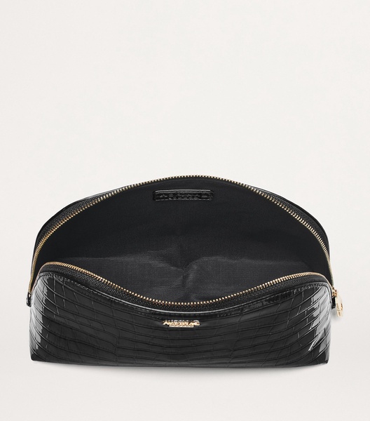 Large Croc-Embossed Wash Bag
