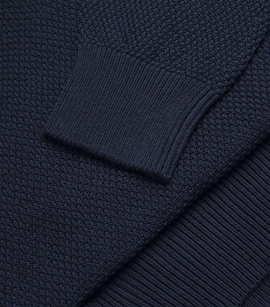 Silk-Cotton Knit Quarter-Zip Sweater