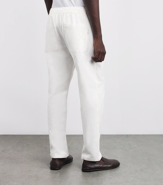 Cotton-Blend Jabari Straight Trousers
