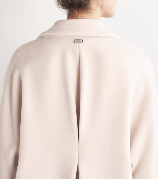 Alpaca-Blend Button-Up Coat