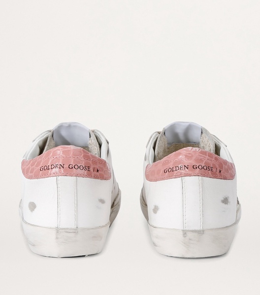 Leather Croc-Embossed Super-Star Sneakers