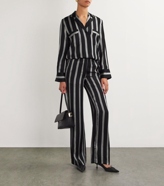 Silk-Blend Striped Soto Trousers