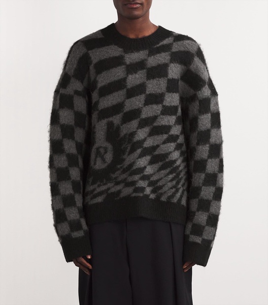 x Belstaff Wool-Blend Chequerboard Sweater