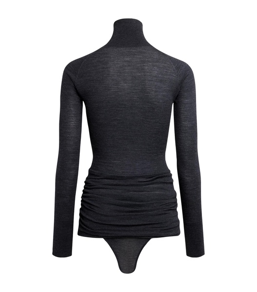 Wool Draped Bodysuit