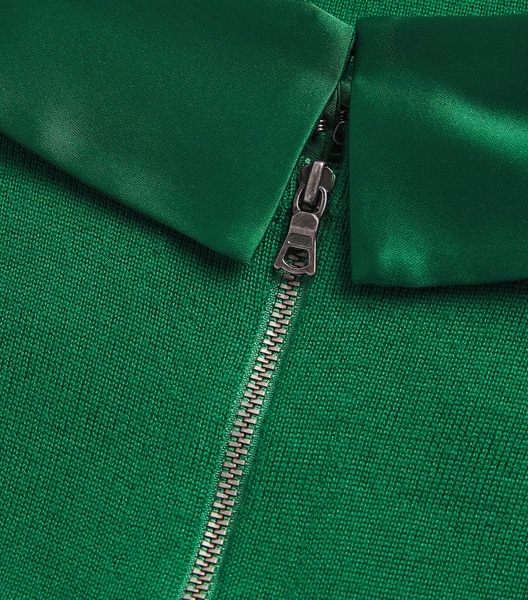 Satin-Collar Porla Sweater