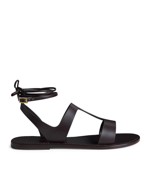Leather Wrap-Around Sandals