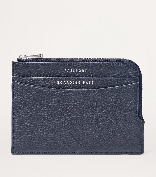 Leather Zipped Travel Wallet