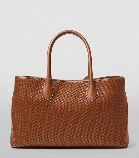 Woven Leather London Tote Bag