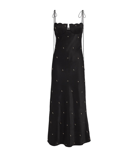 Satin Tulip Midi Dress