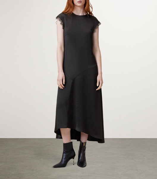 Lace-Trim Lyra Midi Dress