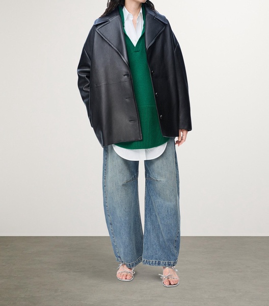 Lambskin Cropped Coat