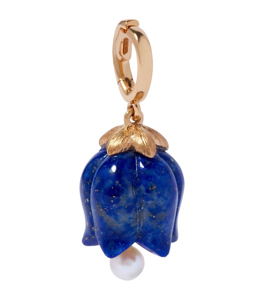 Yellow Gold and Lapis Tulip Charm