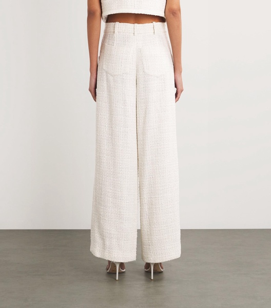Tweed Wide-Leg Trousers
