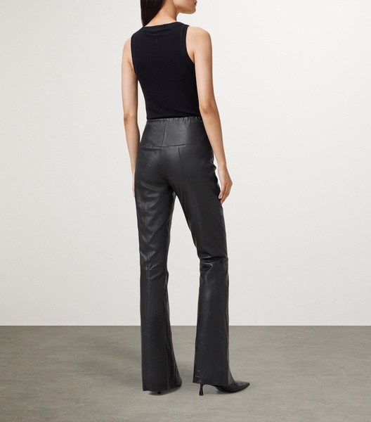Leather Cora Flared Trousers