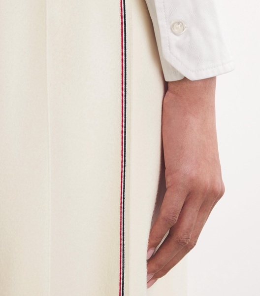 Cashmere Pleated Midi Skirt