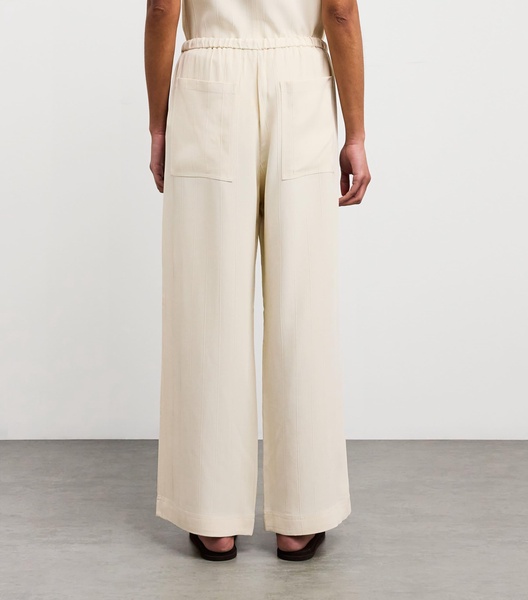 Woven Stripe Drawstring Trousers