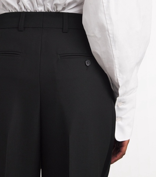 Pleated Straight Trousers