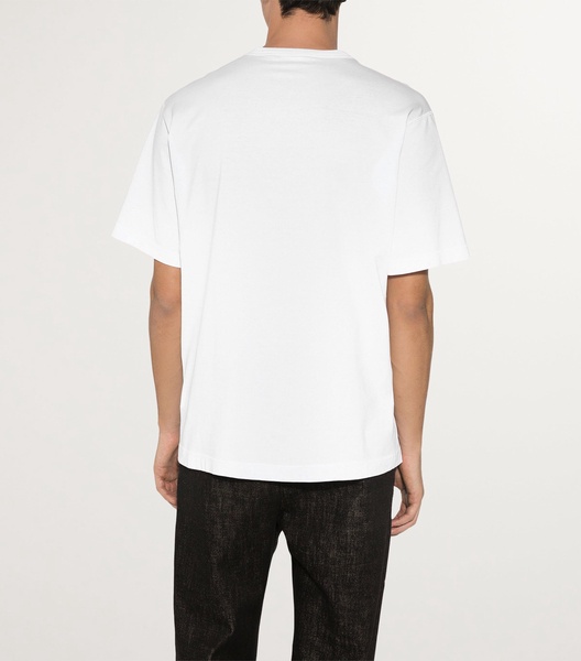 Cotton Leather-Logo T-Shirt