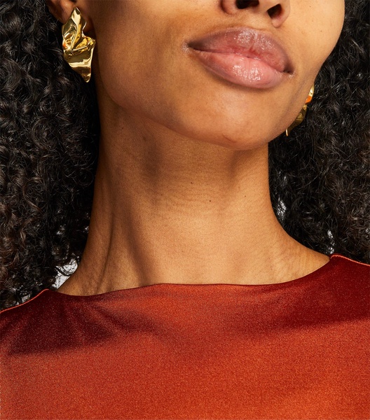 Gold-Plated Crumpled Earrings