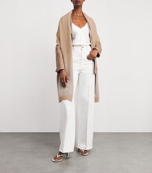 Cashmere Crystal-Embellished Scarf