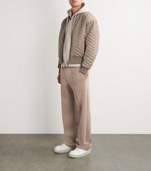 Cotton-Blend Straight Trousers