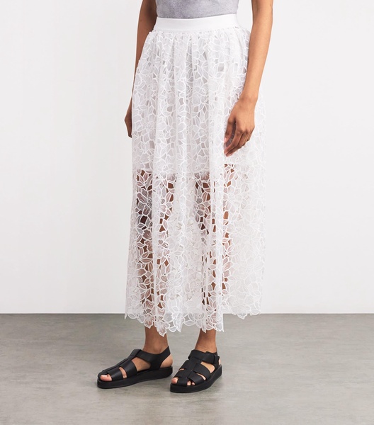 Cotton Crochet Maxi Skirt