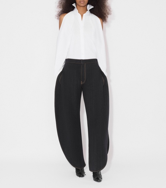 Cotton Balloon-Sleeve Shirt
