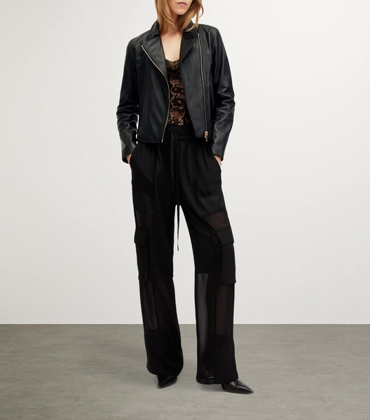 Leather Vela Biker Jacket