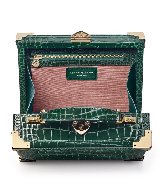 Mini Leather Trunk Clutch Bag