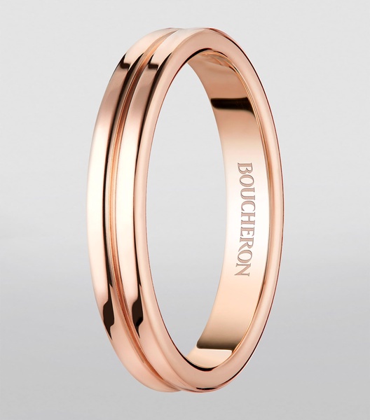 Rose Gold Quatre Godron Wedding Band