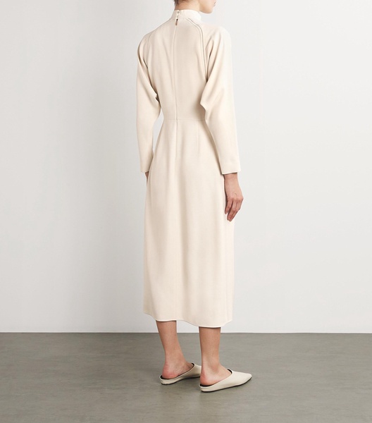 Batwing-Sleeve Midi Dress