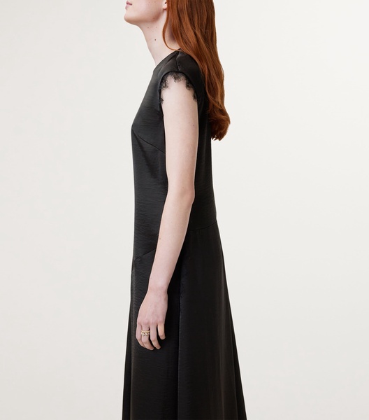 Lace-Trim Lyra Midi Dress