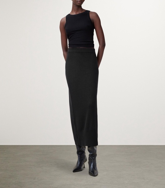 Merino Wool Antonia Midi Skirt