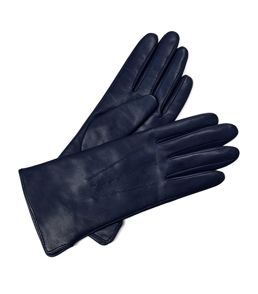 Women's Wool-Cashmere Lined Leather Gloves (Large)