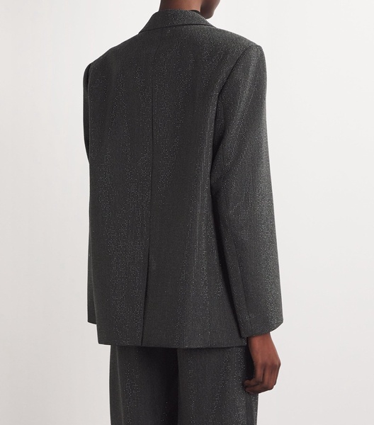 Wool Crystal-Embellished Hotfix Blazer