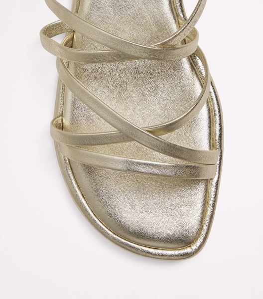 Metallic Leather Gladiator Sandals