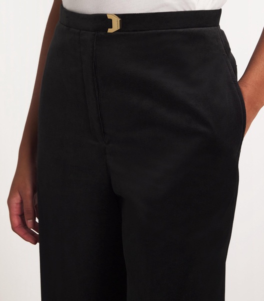 Cotton Wide-Leg Amanda Trousers