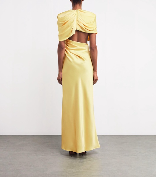 Satin Draped Gown