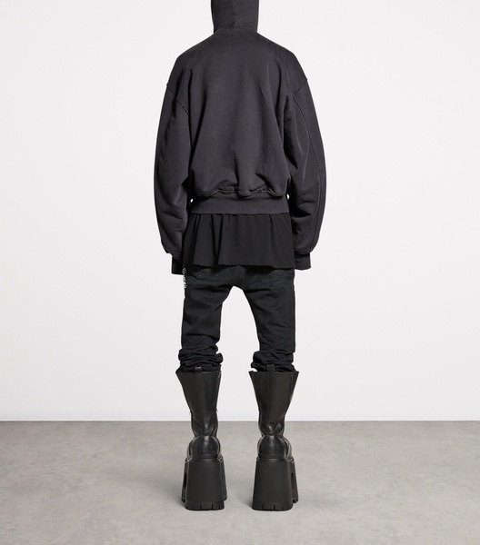 Cotton Hooded Bomber Jacket