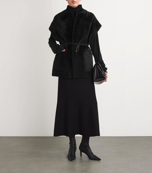 Shearling Sleeveless Jacket