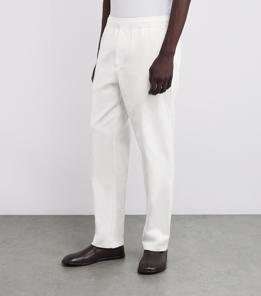 Cotton-Blend Jabari Straight Trousers