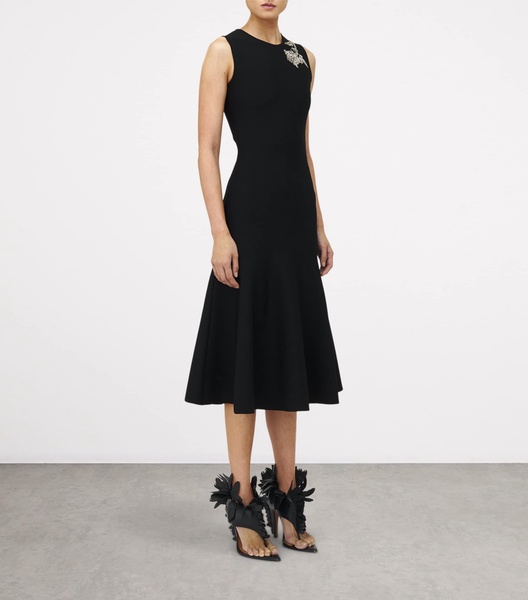 Embroidered Banshee Midi Dress