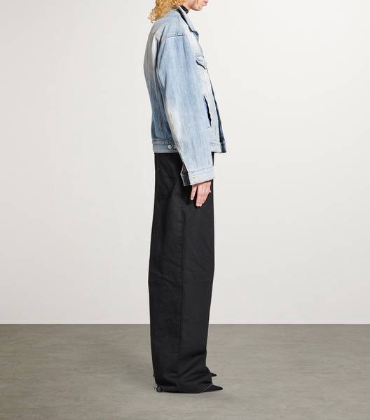 Denim Stand-Collar Jacket