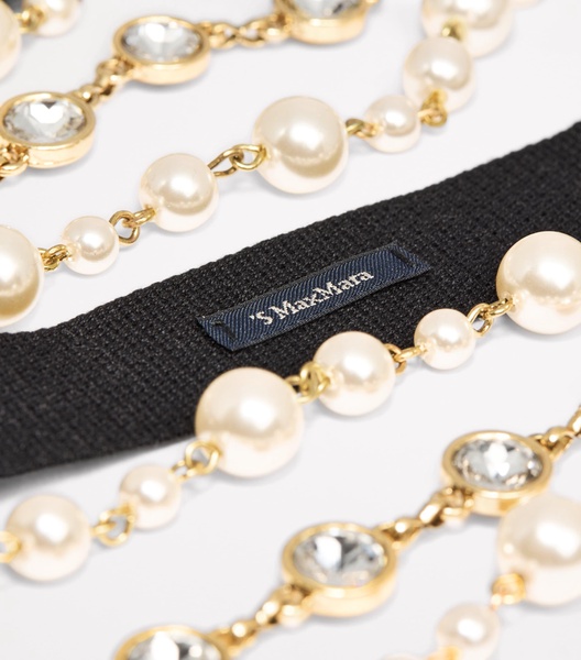 Embellished Pearl and Rhinestone Necklace