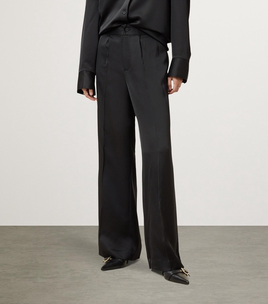 Satin Myrtle Wide-Leg  Trousers