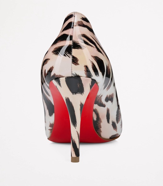 Miss Z Patent Leather Leopard Pumps 80