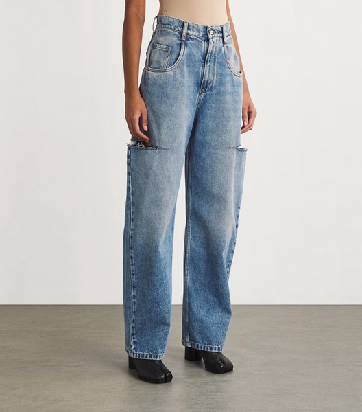 Cut-Out High-Rise Jeans