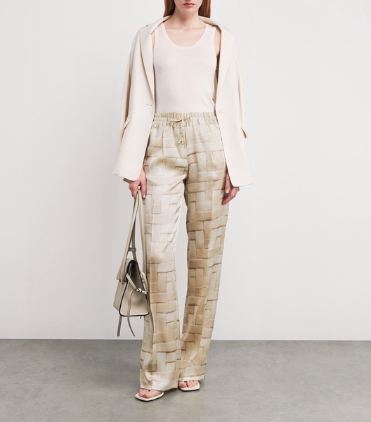 Silk Printed Trousers