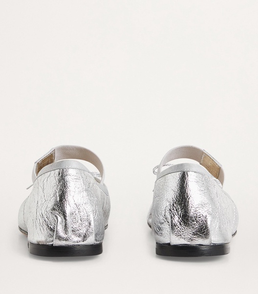 Metallic Leather Jolie Ballet Flats