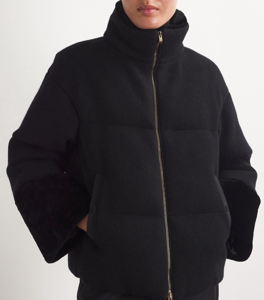 Cashmere Quilted Puffer Jacket